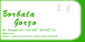 borbala gorzo business card